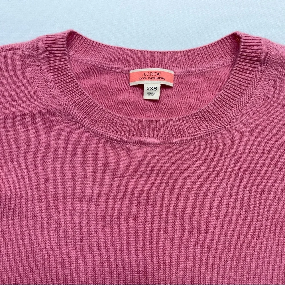 J.Crew Crewneck Boyfriend Cashmere Sweater Womens XXS Oversized in Pink